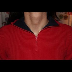 Polo jeans Ralph Lauren red and blue mock zip up